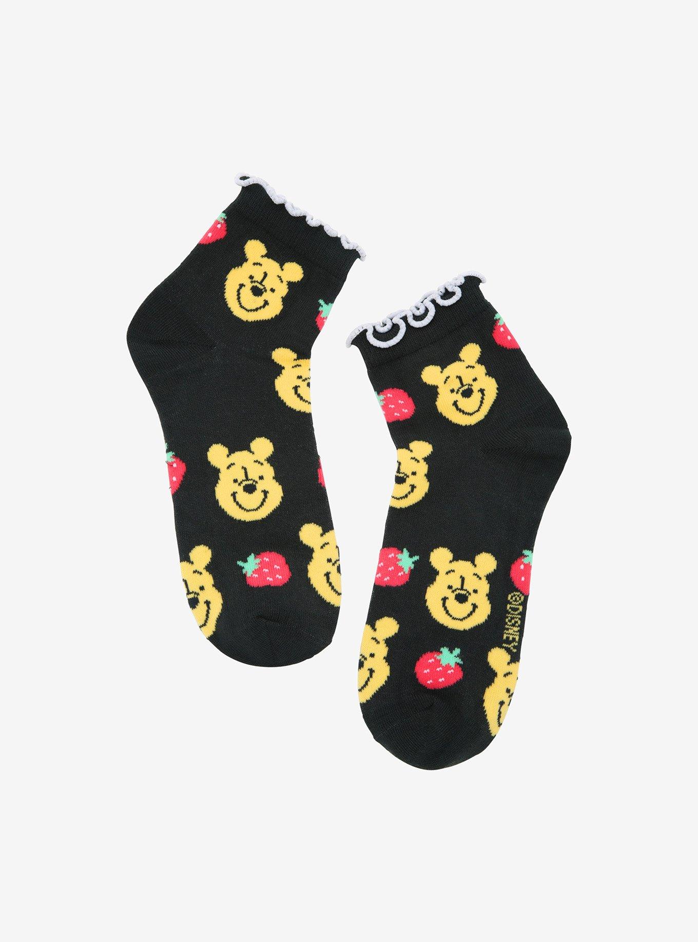 Disney Winnie The Pooh Strawberry Lettuce Trim Ankle Socks