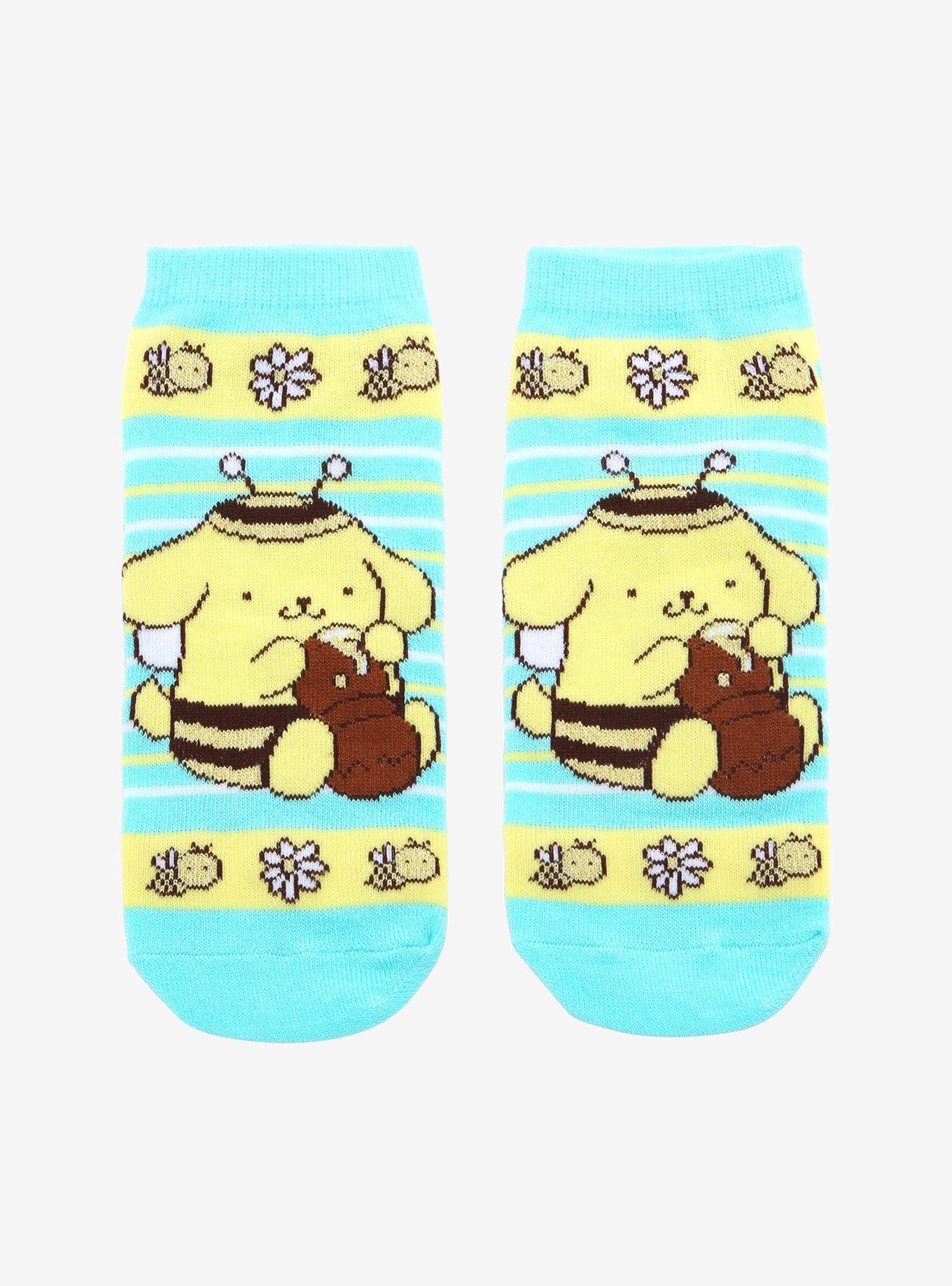Pompompurin Bee Blue NoShow Socks Hot Topic