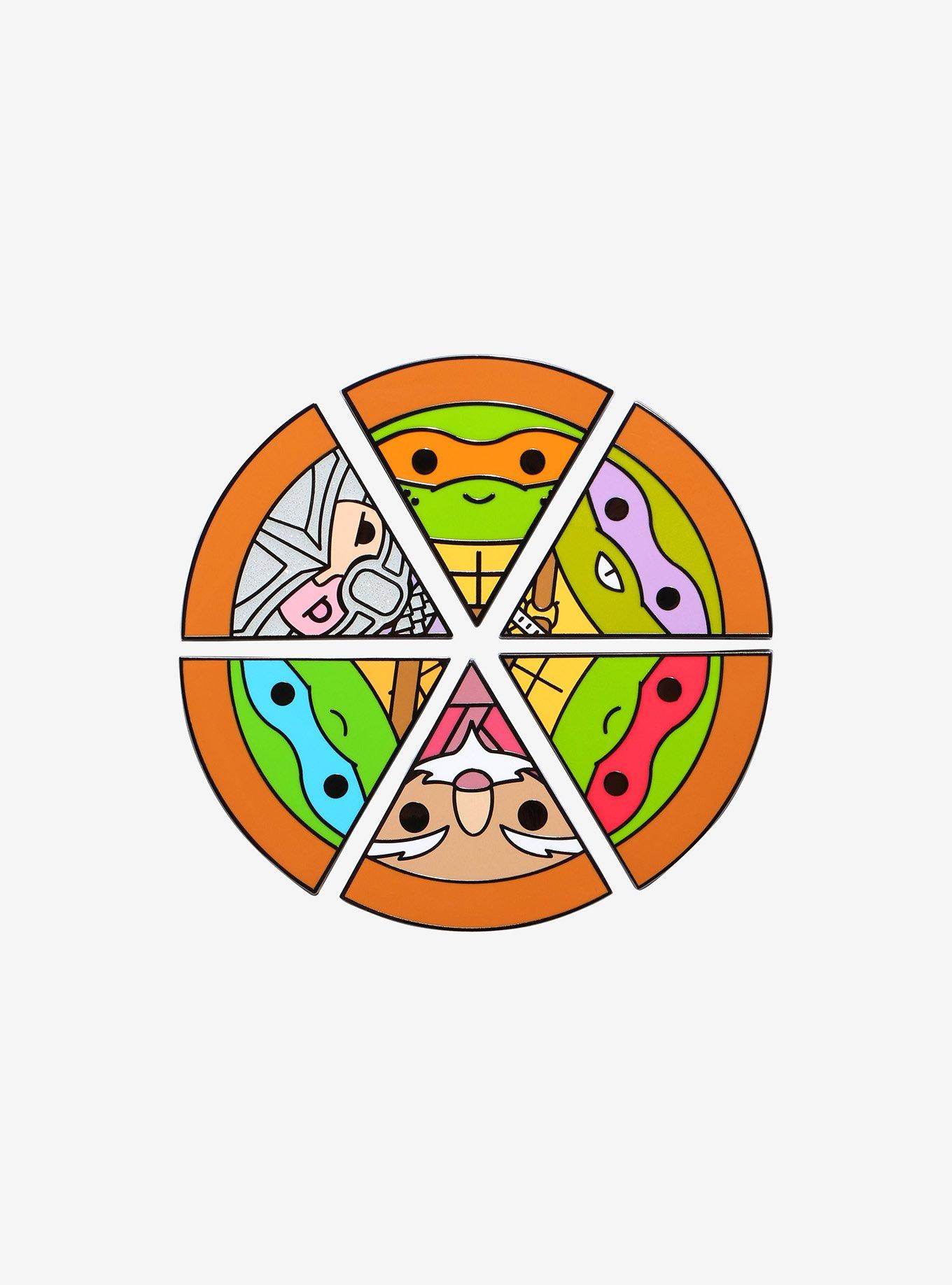 Teenage Mutant Ninja Turtles Chibi Pizza Blind Box Enamel Pin, , hi-res
