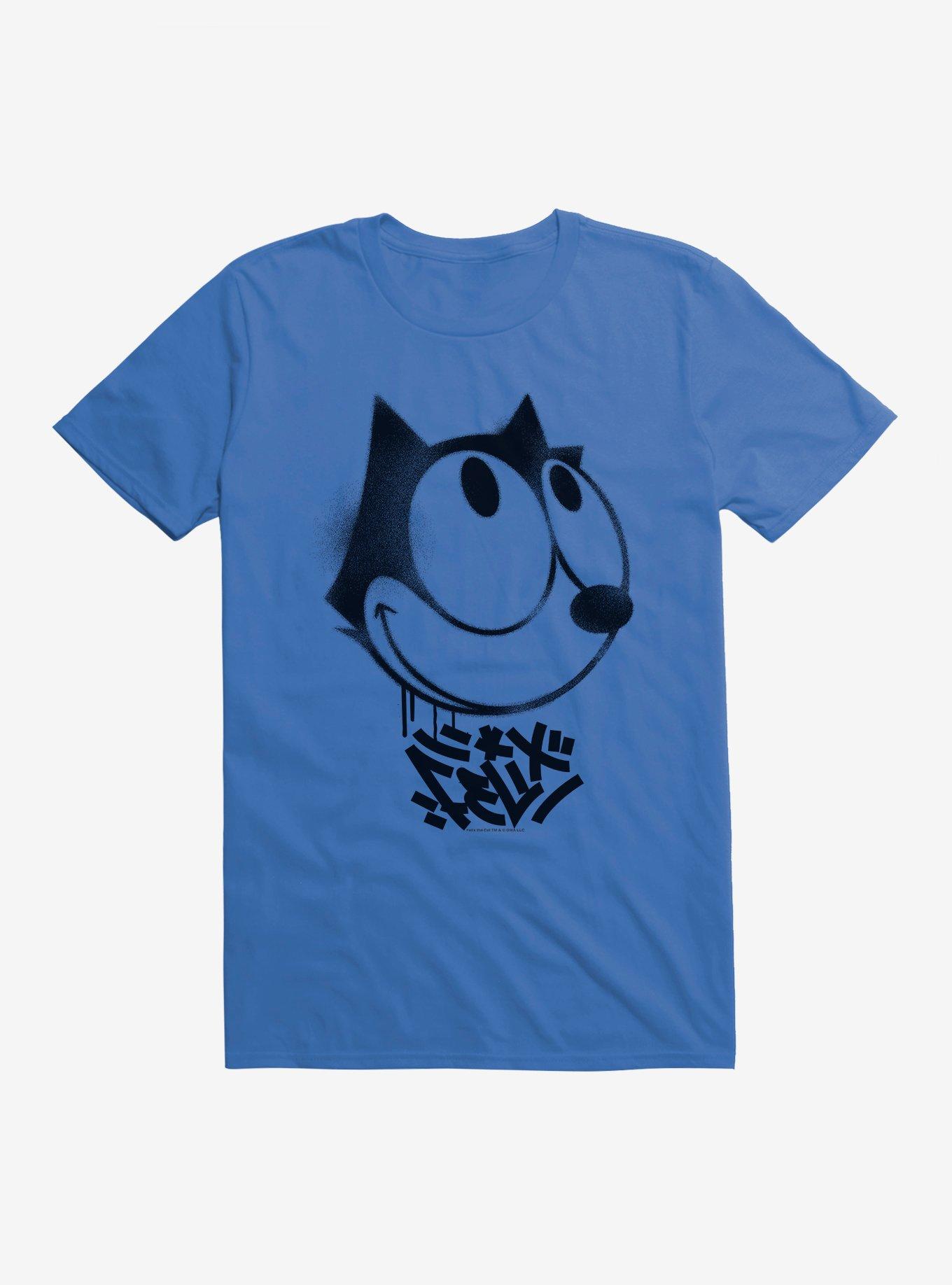 Felix The Cat Graffiti Art Smiling Felix T-Shirt, ROYAL BLUE, hi-res