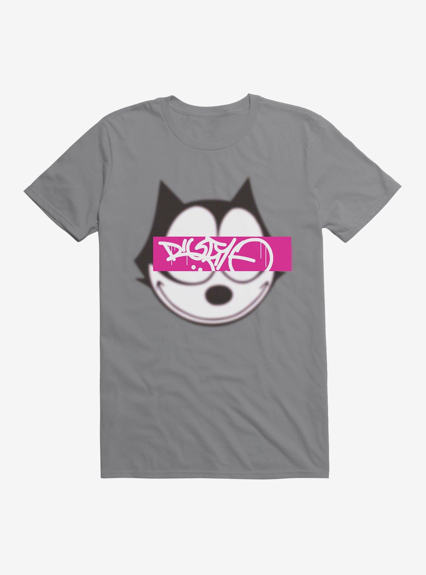 Felix The Cat Graffiti Art Text Box T-Shirt, STORM GREY, hi-res