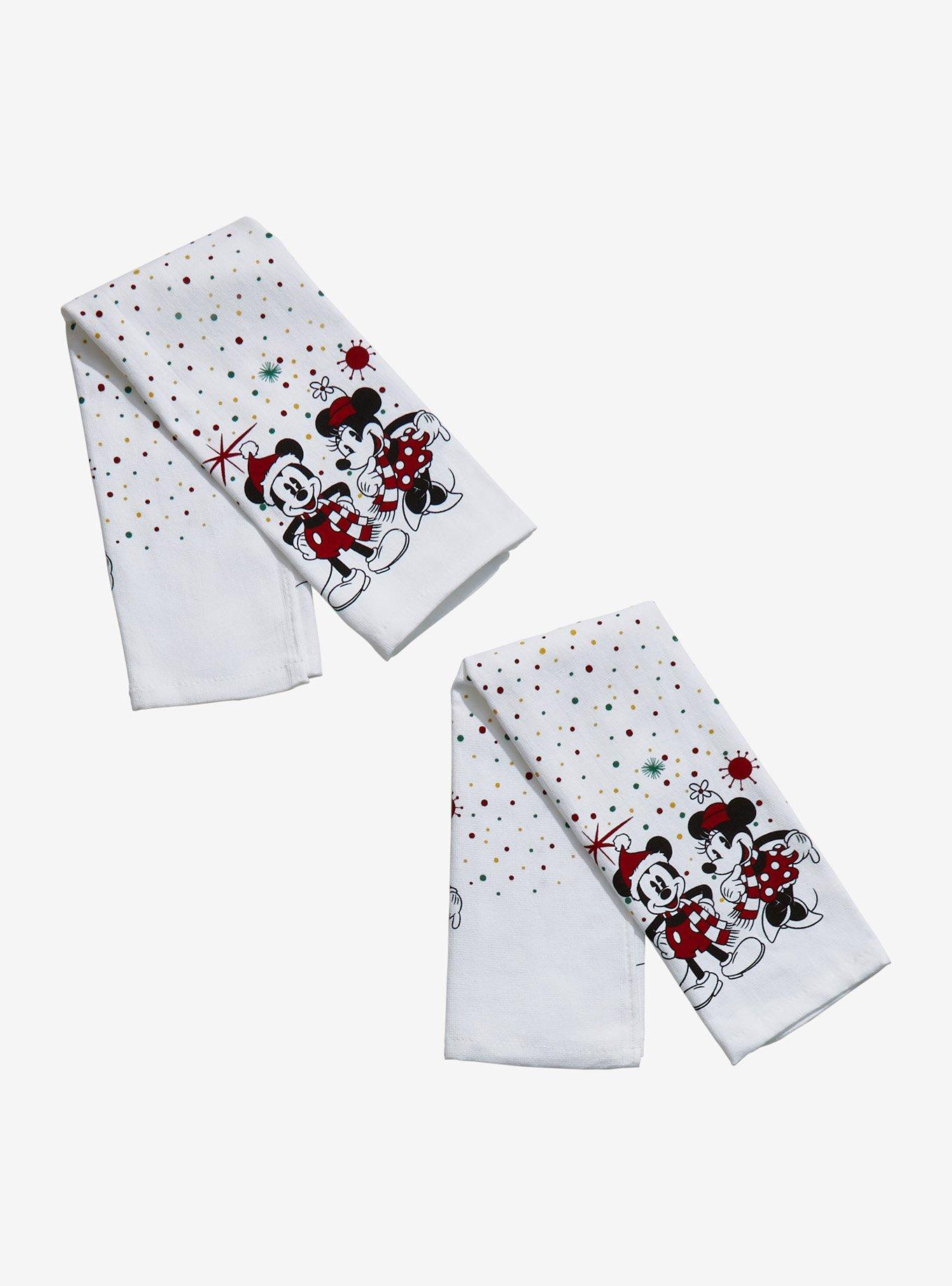 Disney Mickey Mouse & Minnie Mouse Holiday Kitchen Towel Set, , hi-res