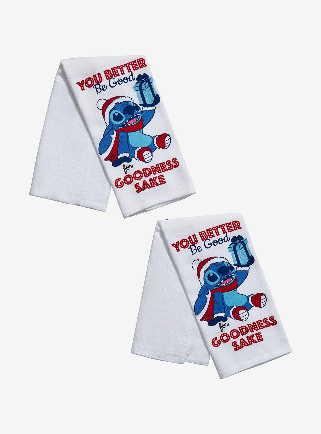 Disney Lilo & Stitch Be Good Holiday Kitchen Towel Set, , hi-res