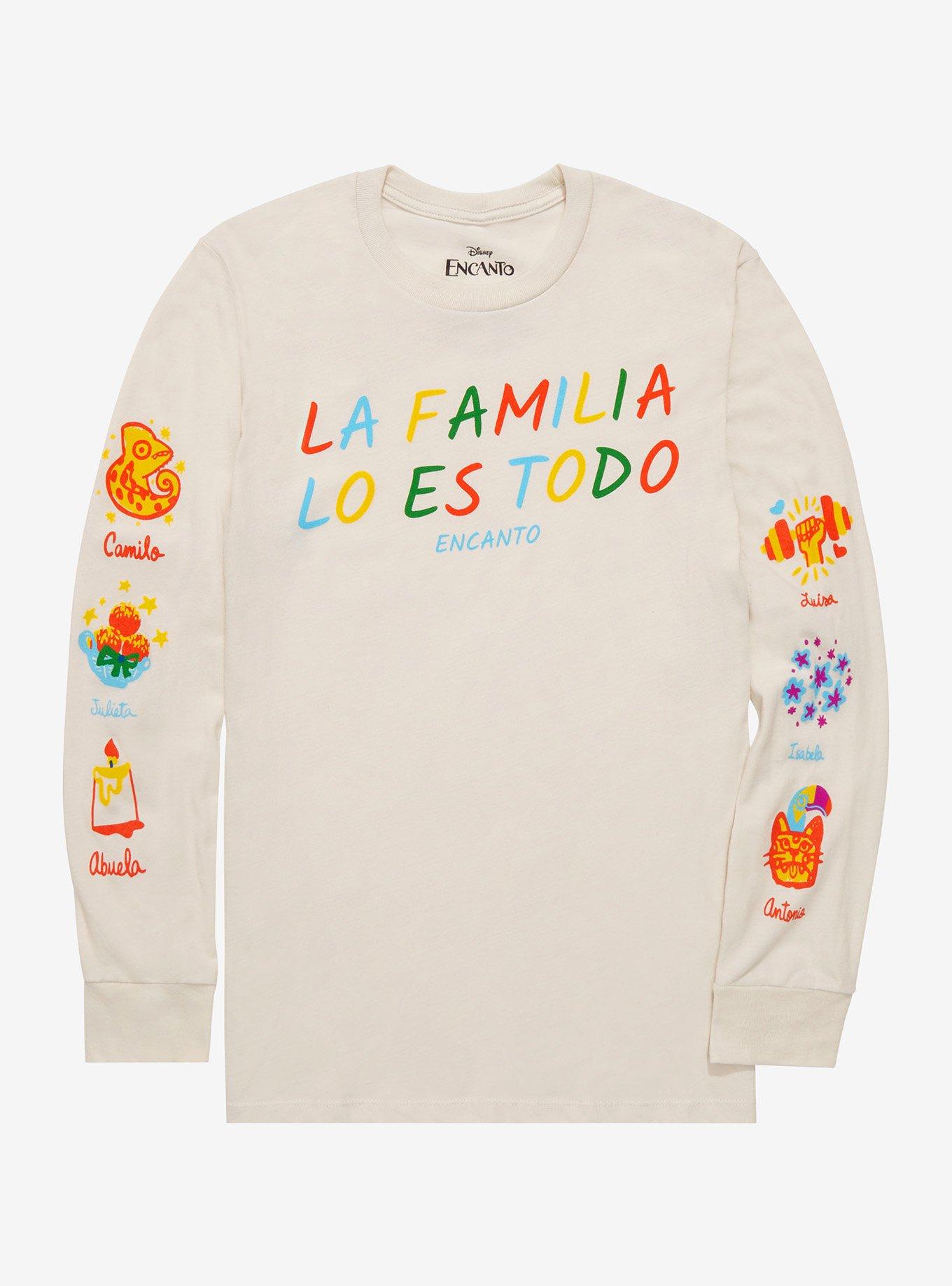 Disney Encanto La Familia Lo Es Todo Long Sleeve T-Shirt - BoxLunch Exclusive , OFF WHITE, hi-res