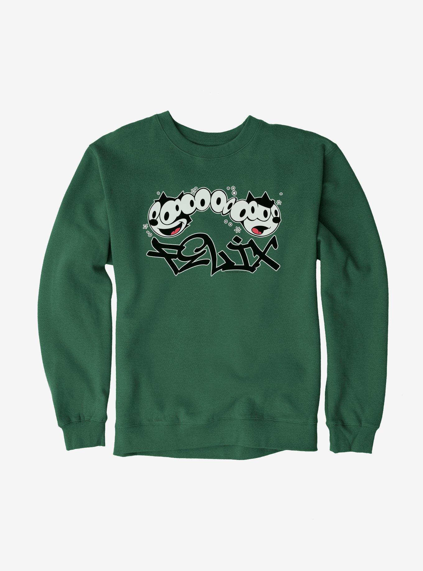 Felix The Cat Split Personality Graffiti Art Sweatshirt, , hi-res