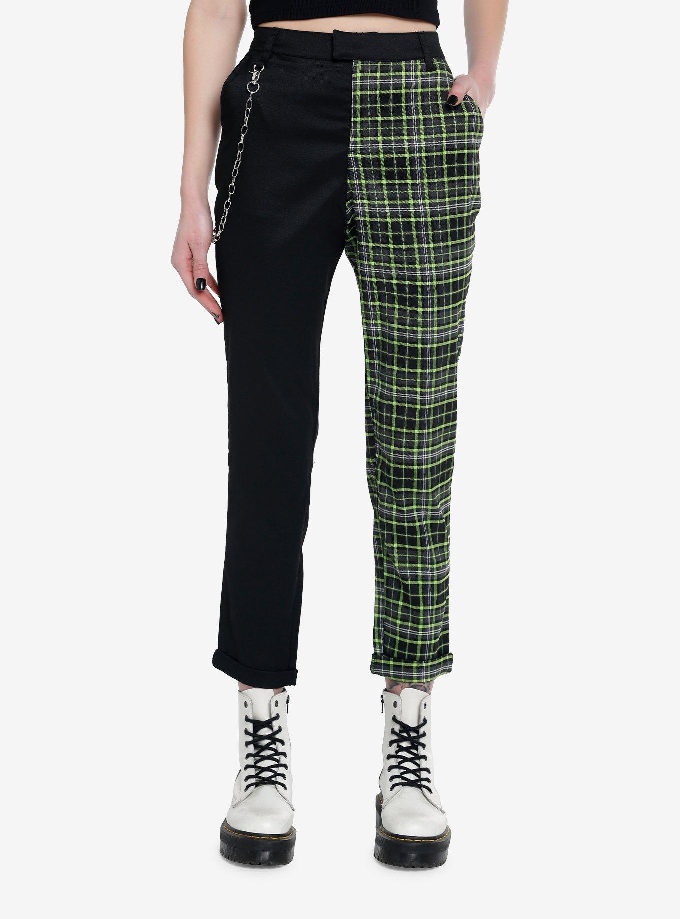 Hot Topic, Pants & Jumpsuits, Hot Topic Grey Plaid Pants With Chain