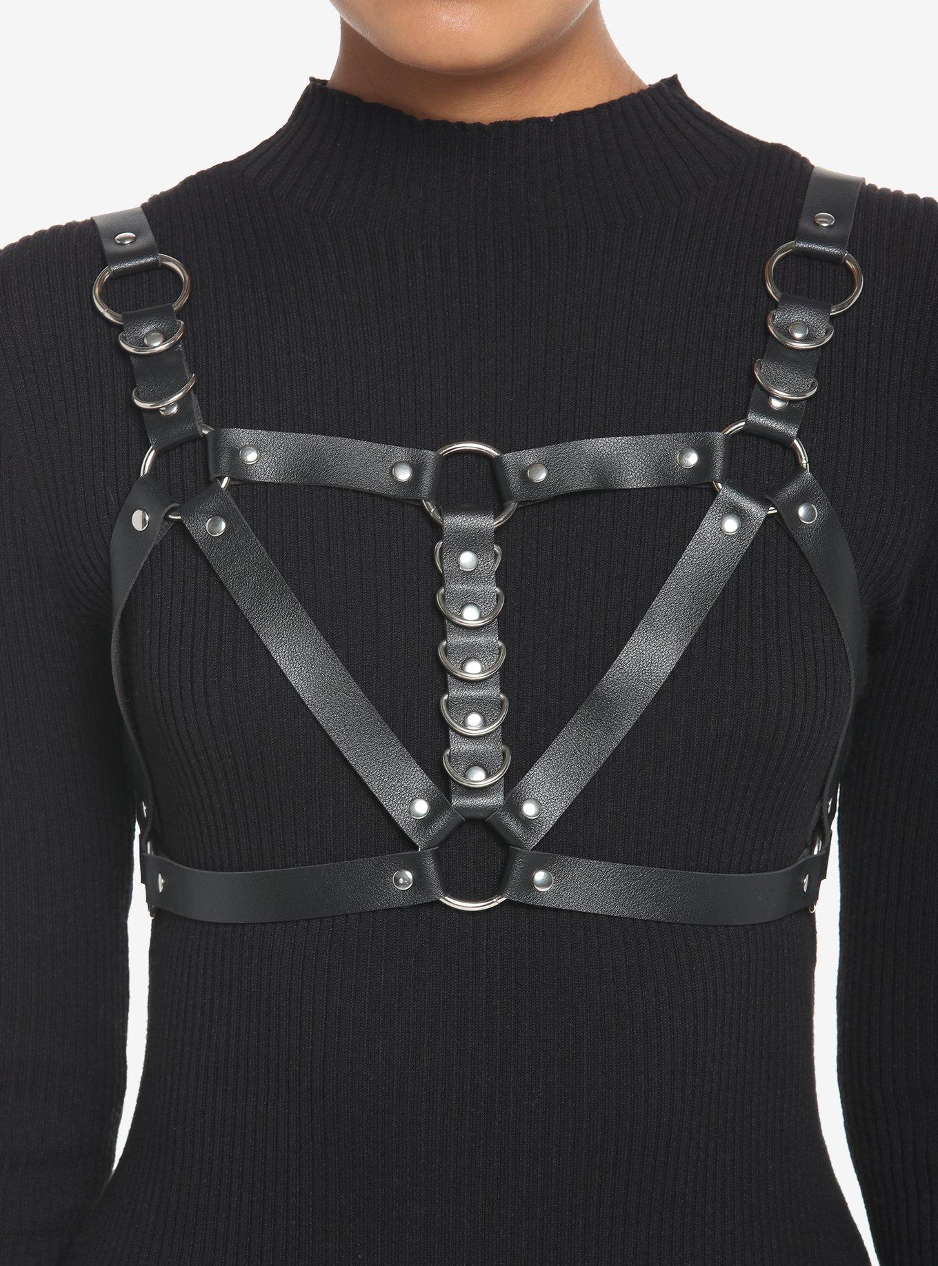 Black D-Ring Bra Harness