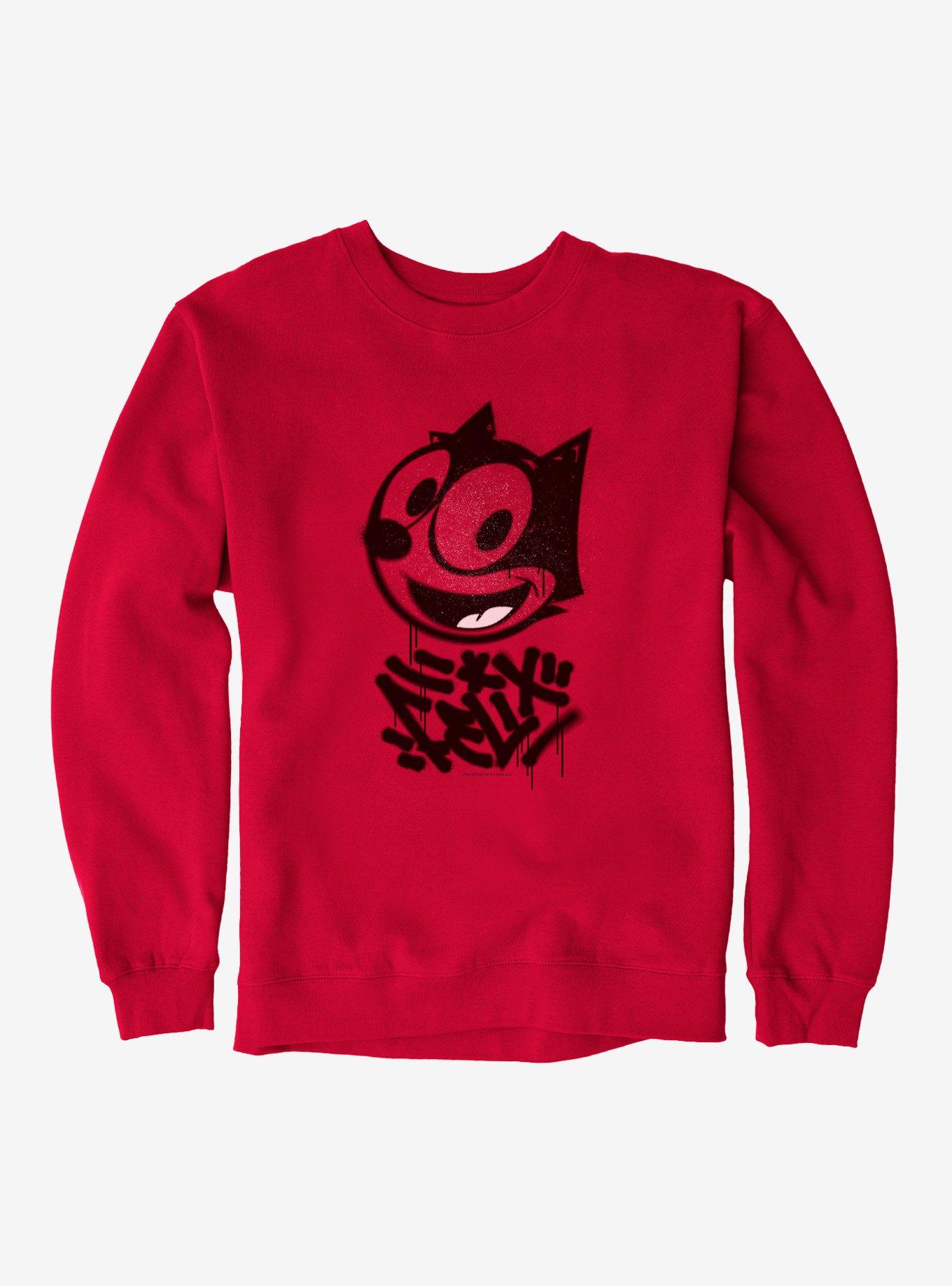 Felix The Cat Graffiti Art All Smiles Felix Sweatshirt, , hi-res