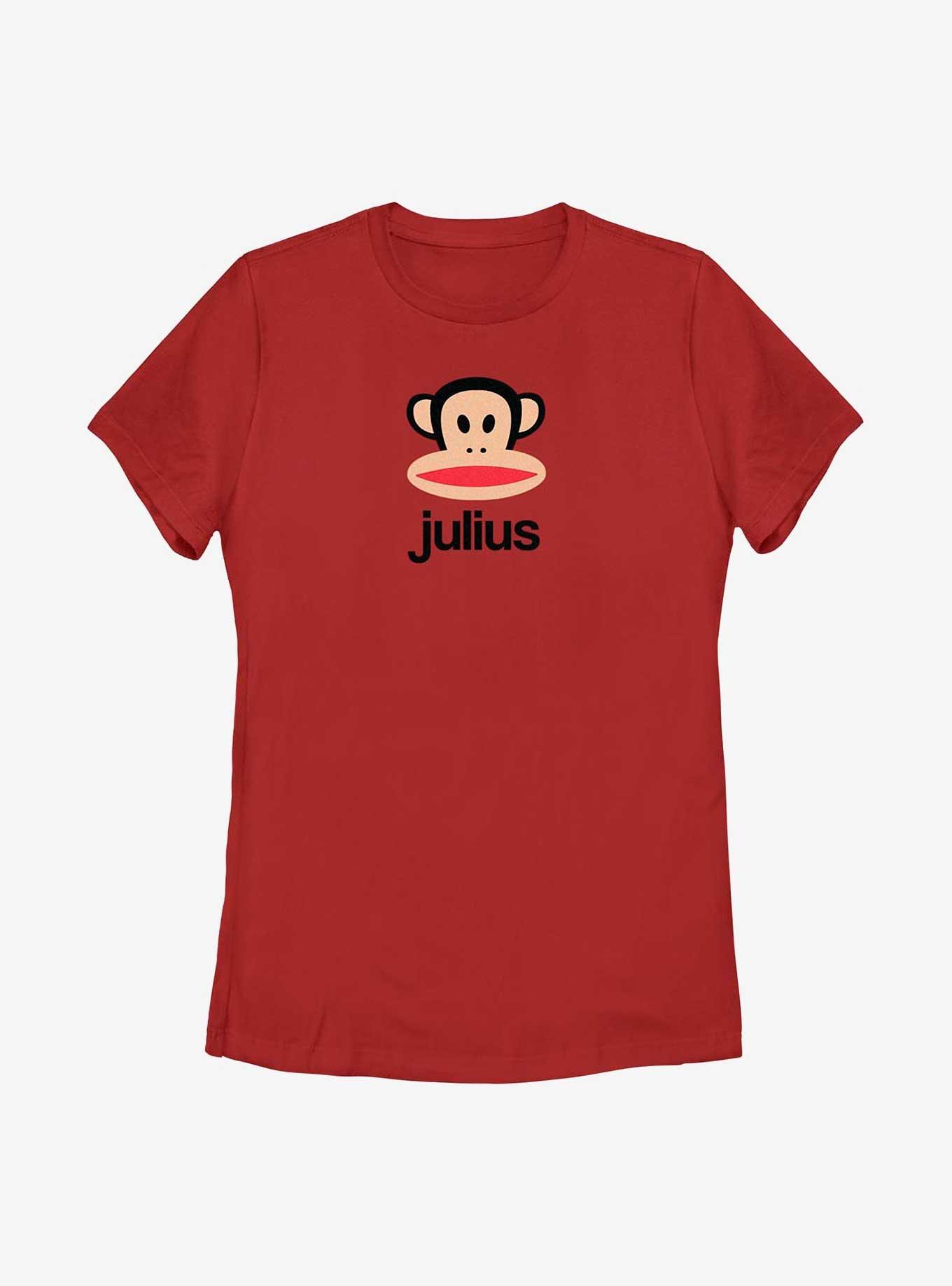 Paul Frank Julius Head And Name Womens T-Shirt, RED, hi-res