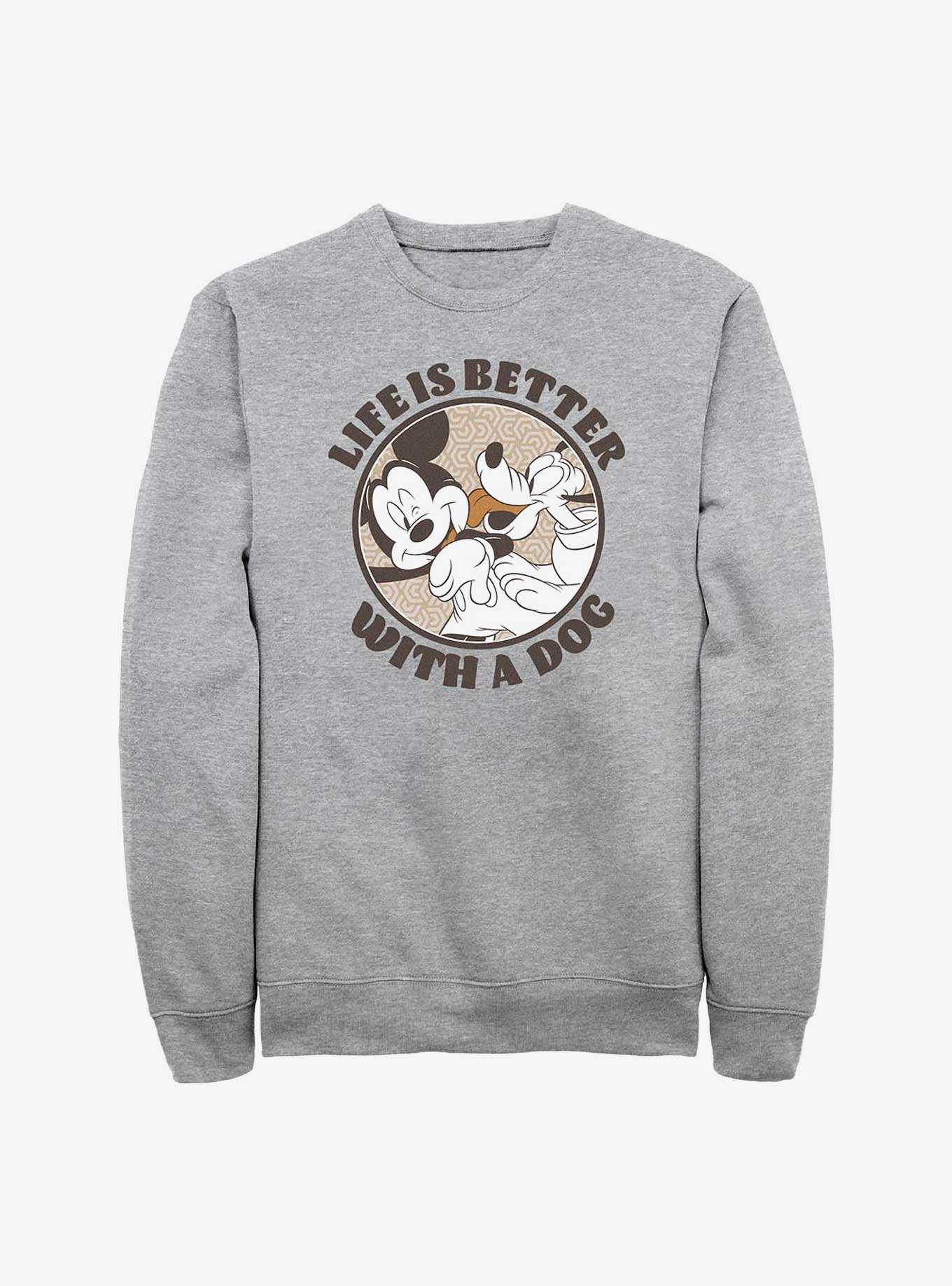 Disney Mickey Mouse Life Is Better With A Dog Sweatshirt, , hi-res
