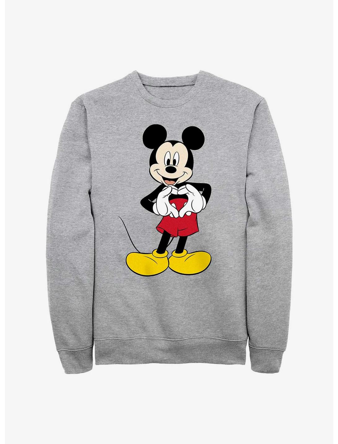 Disney Mickey Mouse Love Sweatshirt, ATH HTR, hi-res