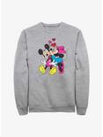 Disney Mickey Mouse Minnie Love Sweatshirt, ATH HTR, hi-res