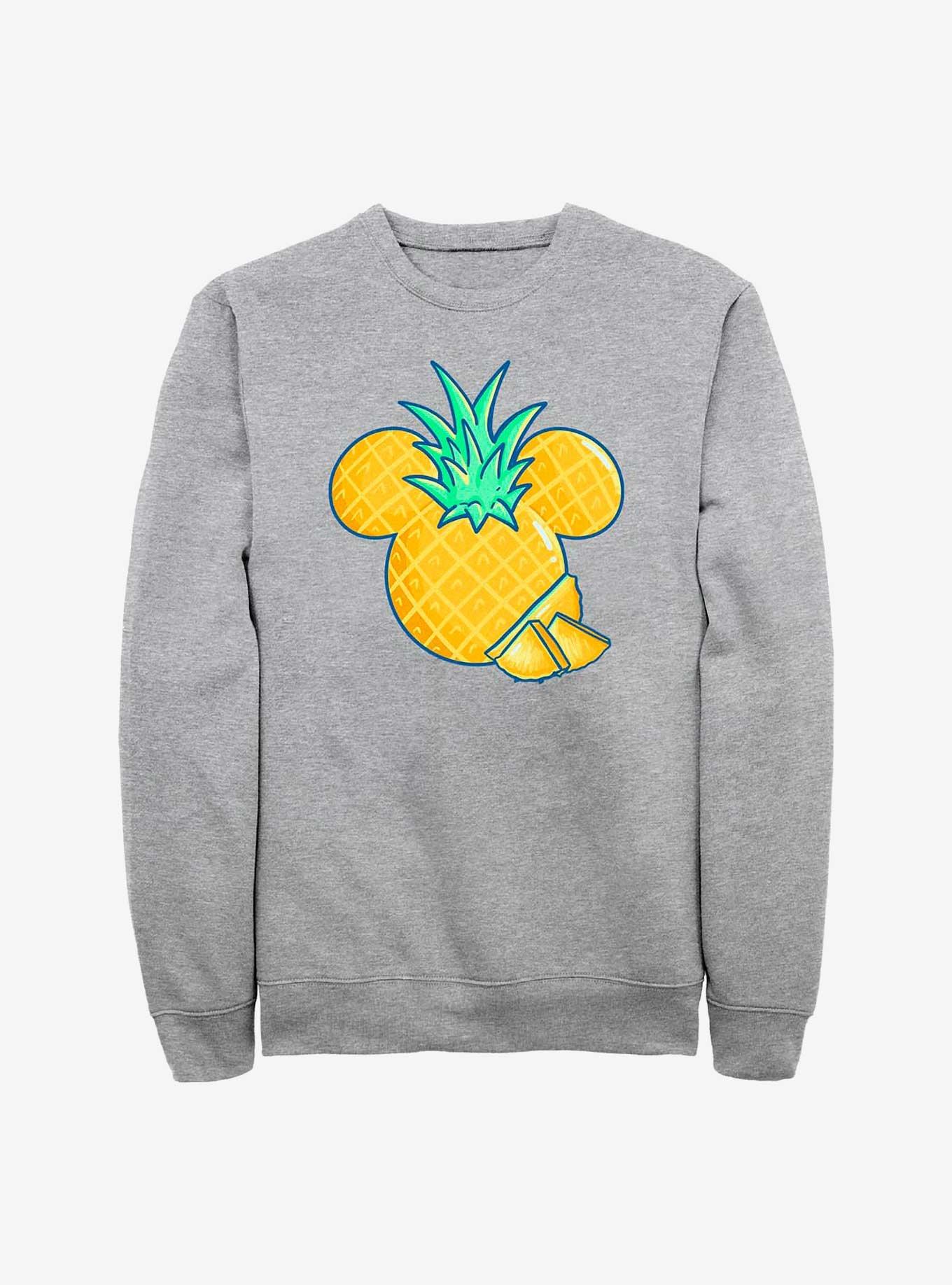 Disney Mickey Mouse Pineapple Sweatshirt, ATH HTR, hi-res