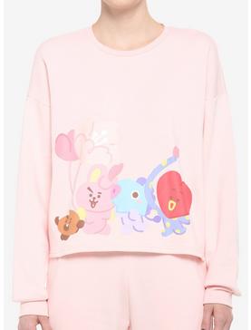 BT21 Cherry Blossom Girls Crop Sweatshirt, , hi-res