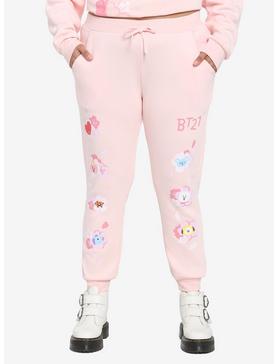 BT21 Cherry Blossom Girls Sweatpants Plus Size, , hi-res