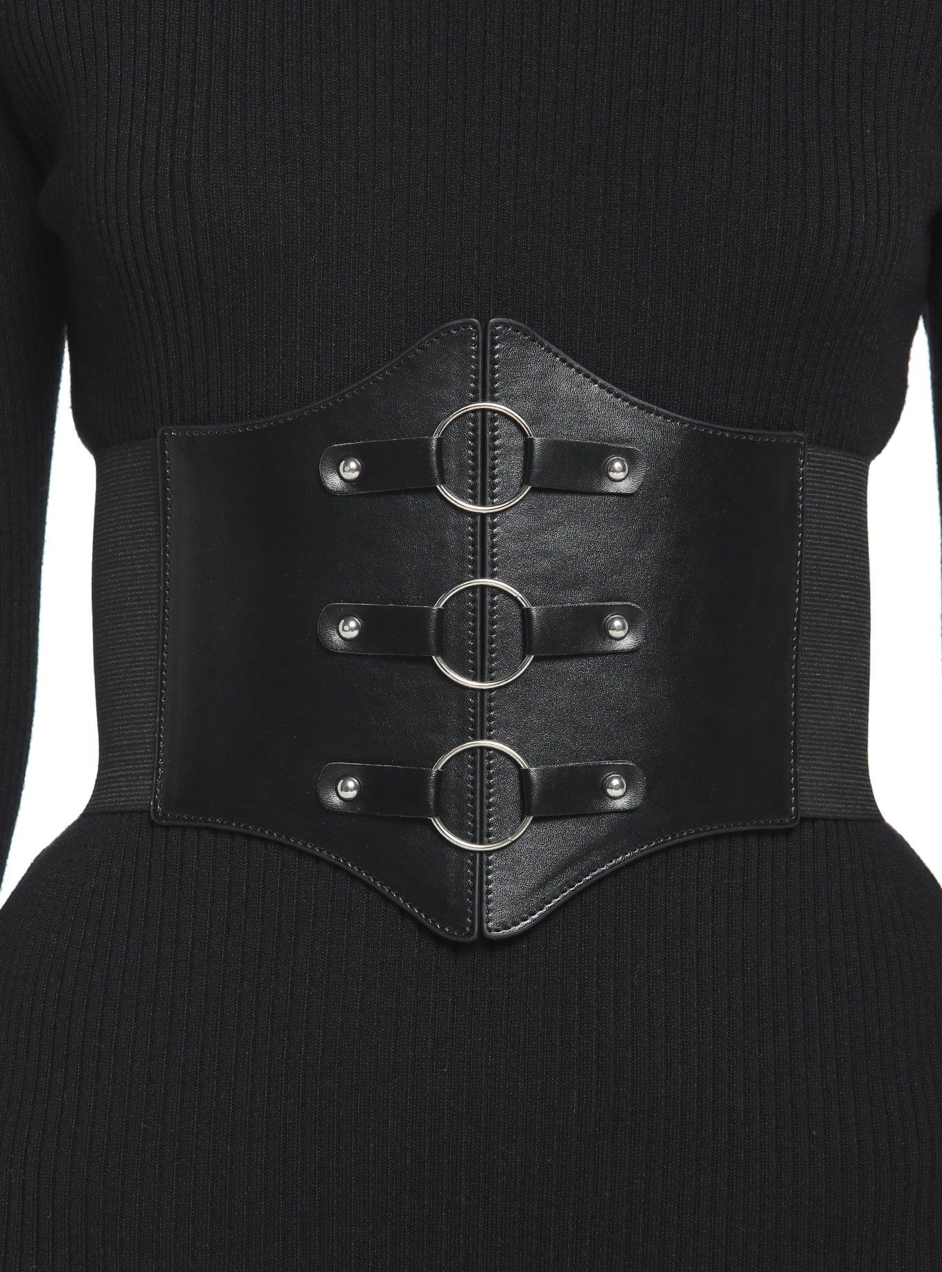 Triple O-Ring Corset, BLACK, hi-res