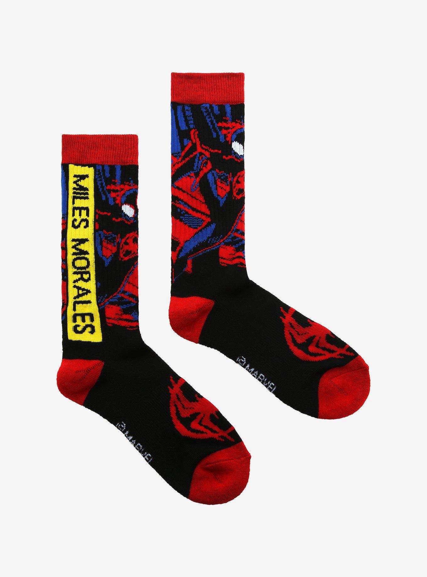 Marvel Spider-Man: Across The Spider-Verse Miles Morales Crew Socks