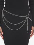 Silver O-Ring Chain Belt, SILVER, hi-res