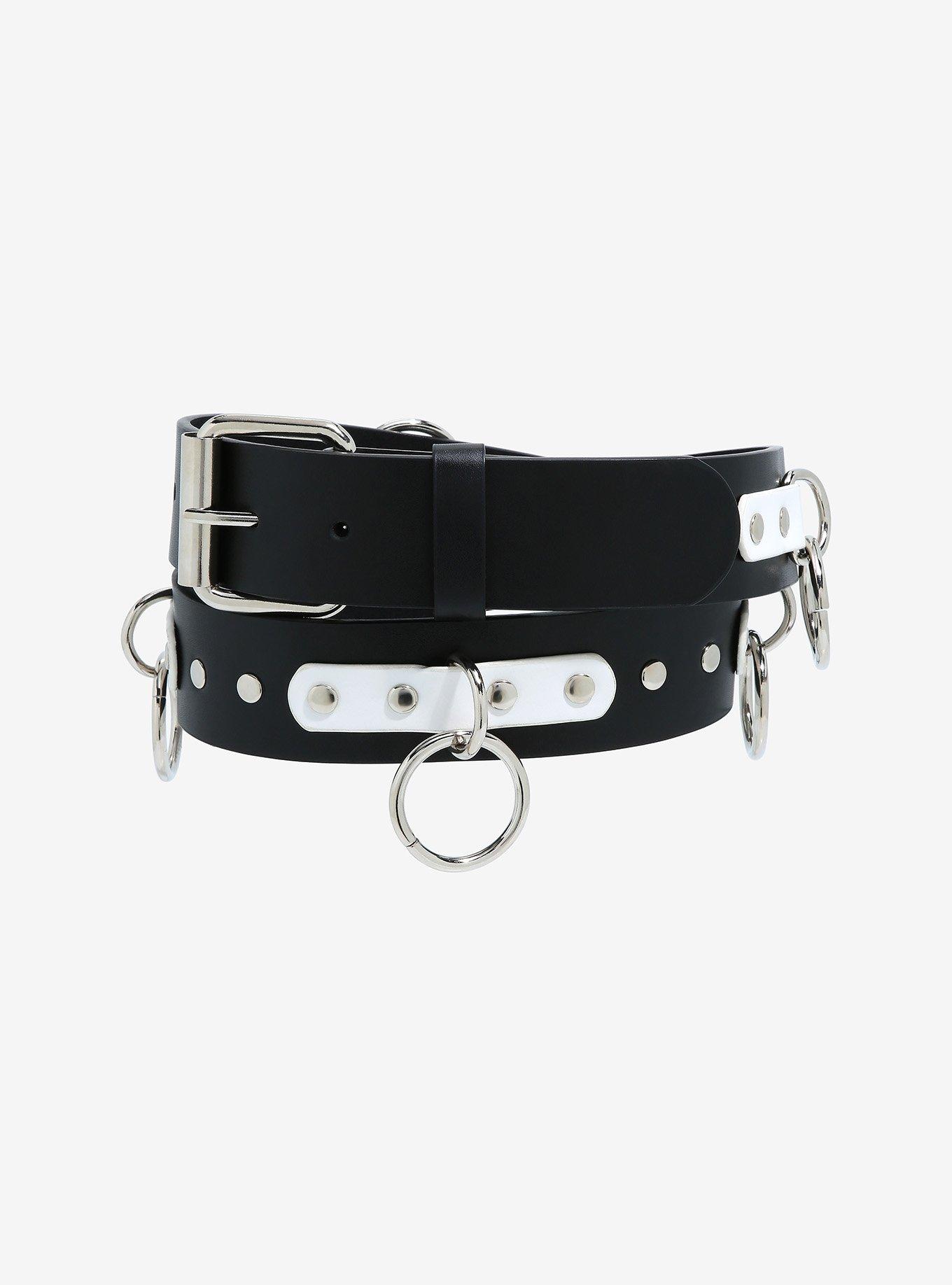 Black & White Bondage Belt | Hot Topic