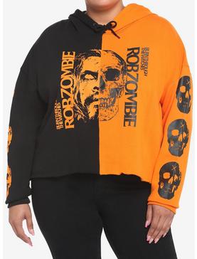 Rob Zombie Burn Through The Witches Split Crop Girls Hoodie Plus Size, , hi-res