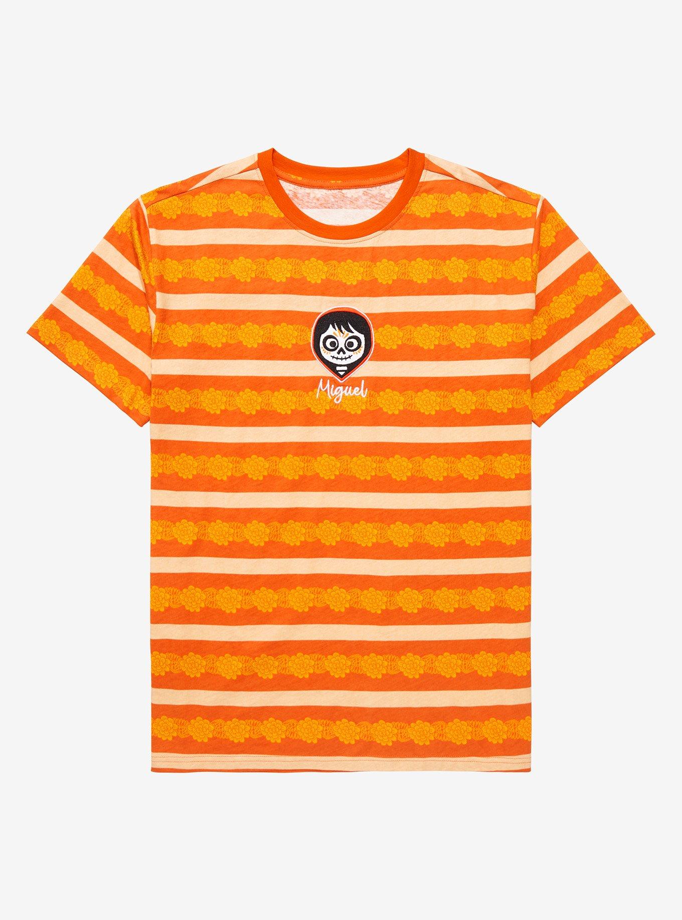 Disney Pixar Coco Miguel Marigolds Striped T-Shirt - BoxLunch Exclusive