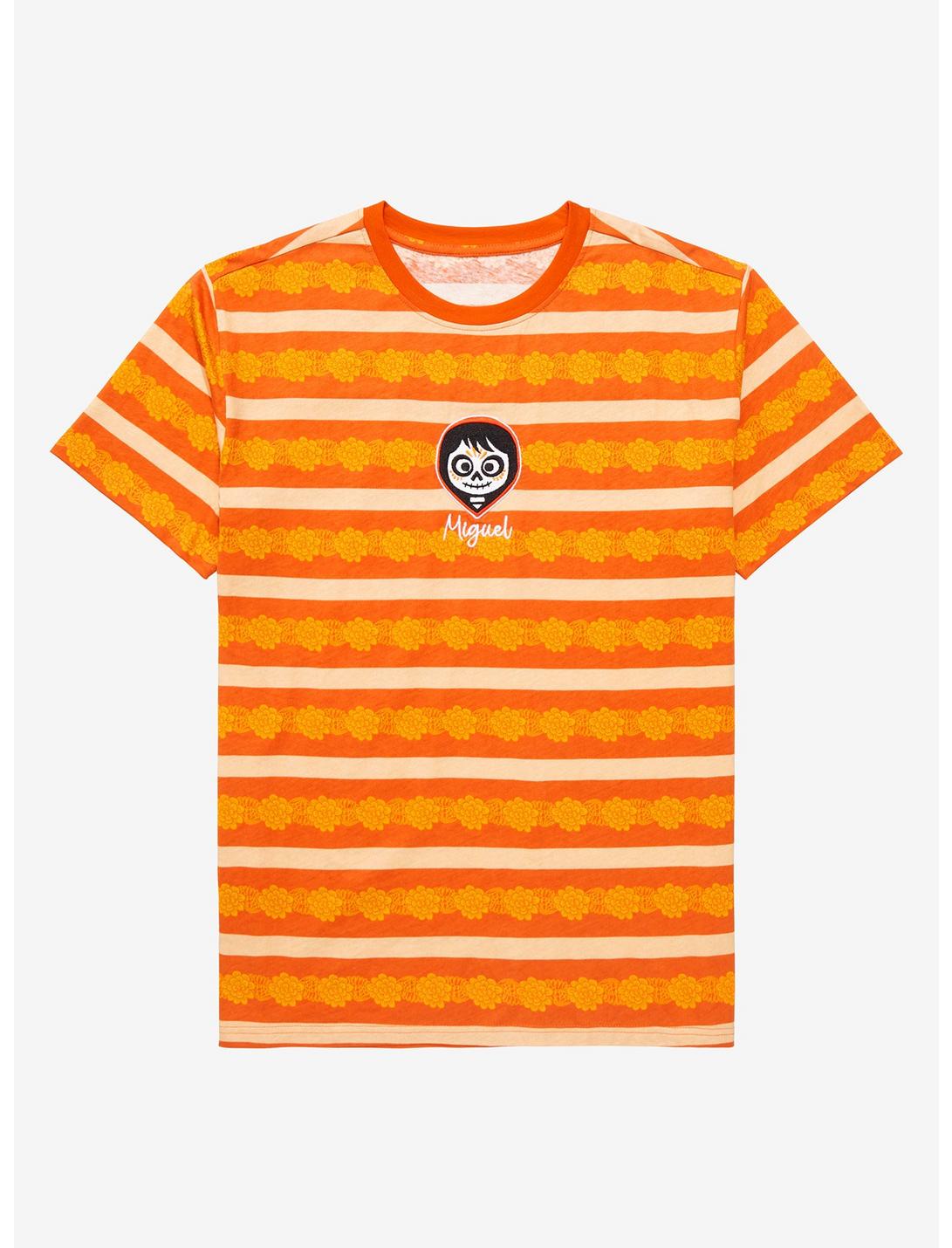 Disney Pixar Coco Miguel Marigolds Striped T-Shirt - BoxLunch Exclusive ...