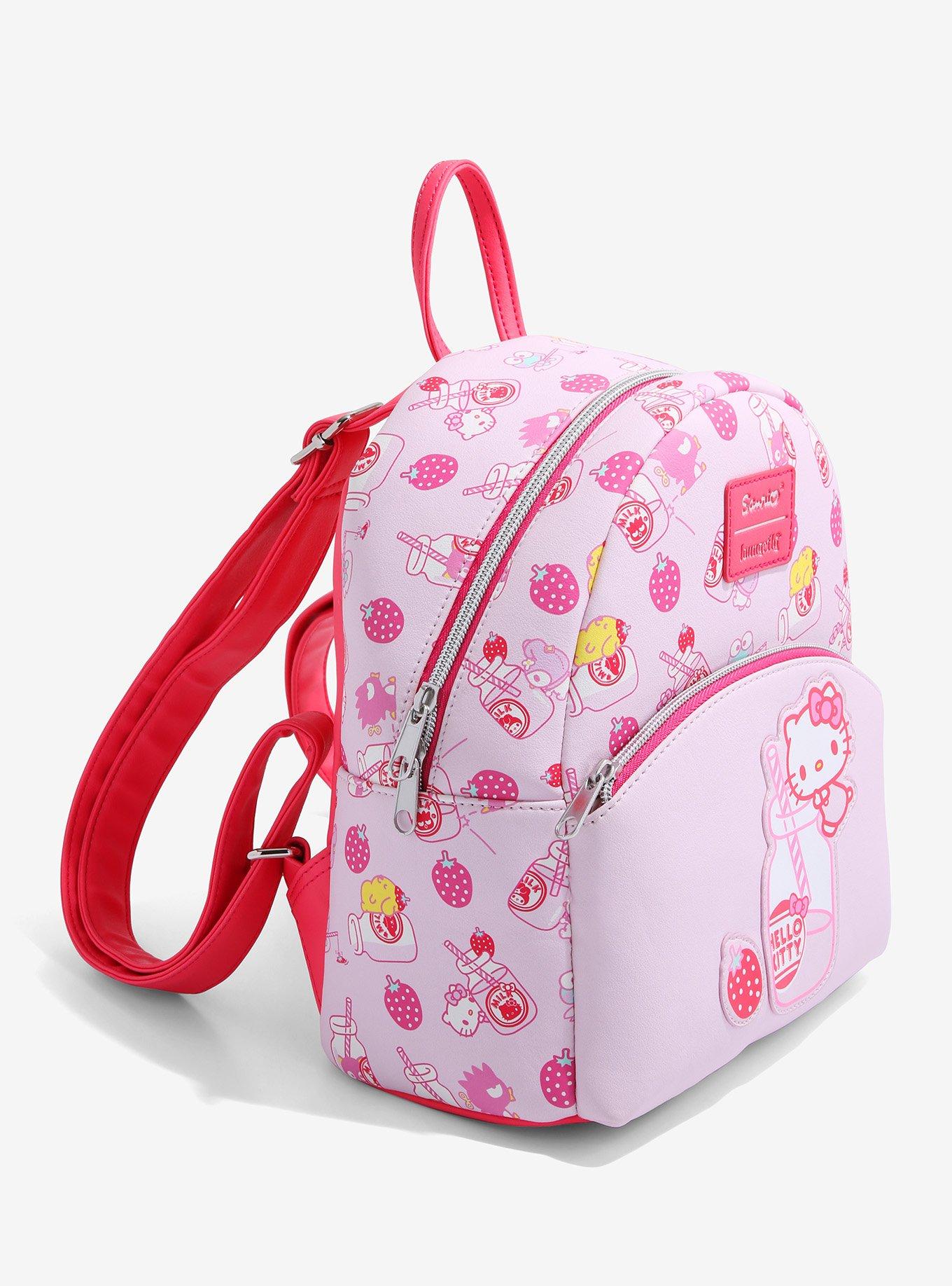Loungefly Hello Kitty Strawberry Milk Mini Backpack