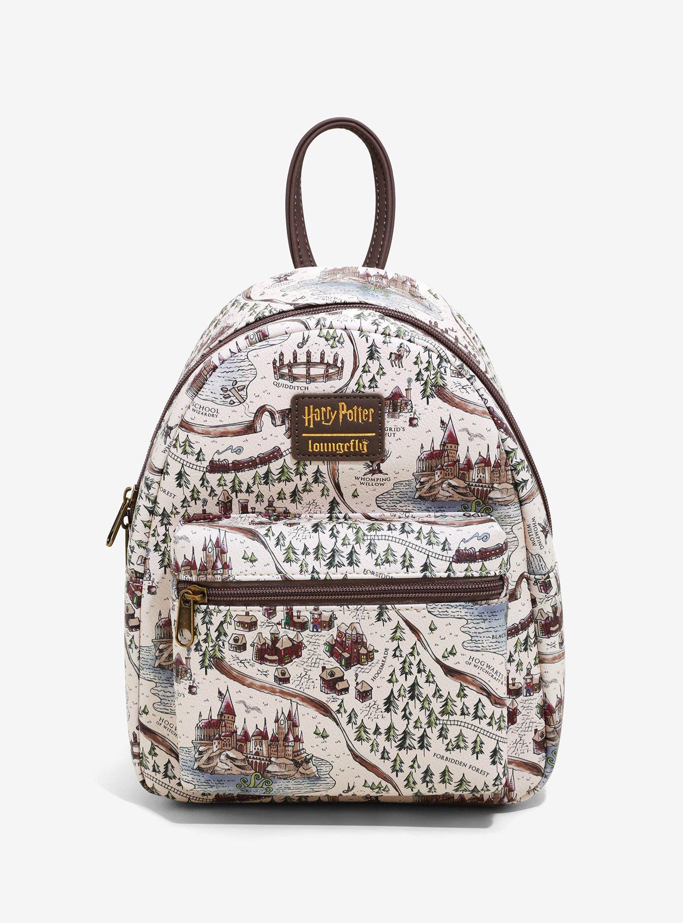 Loungefly Harry Potter Hogwarts School Grounds Map Mini Backpack