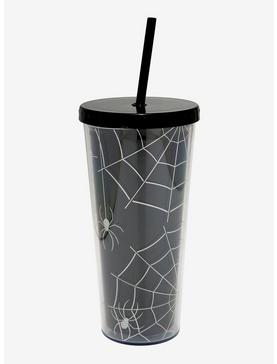 Spider Web Metallic Foil Acrylic Travel Cup, , hi-res