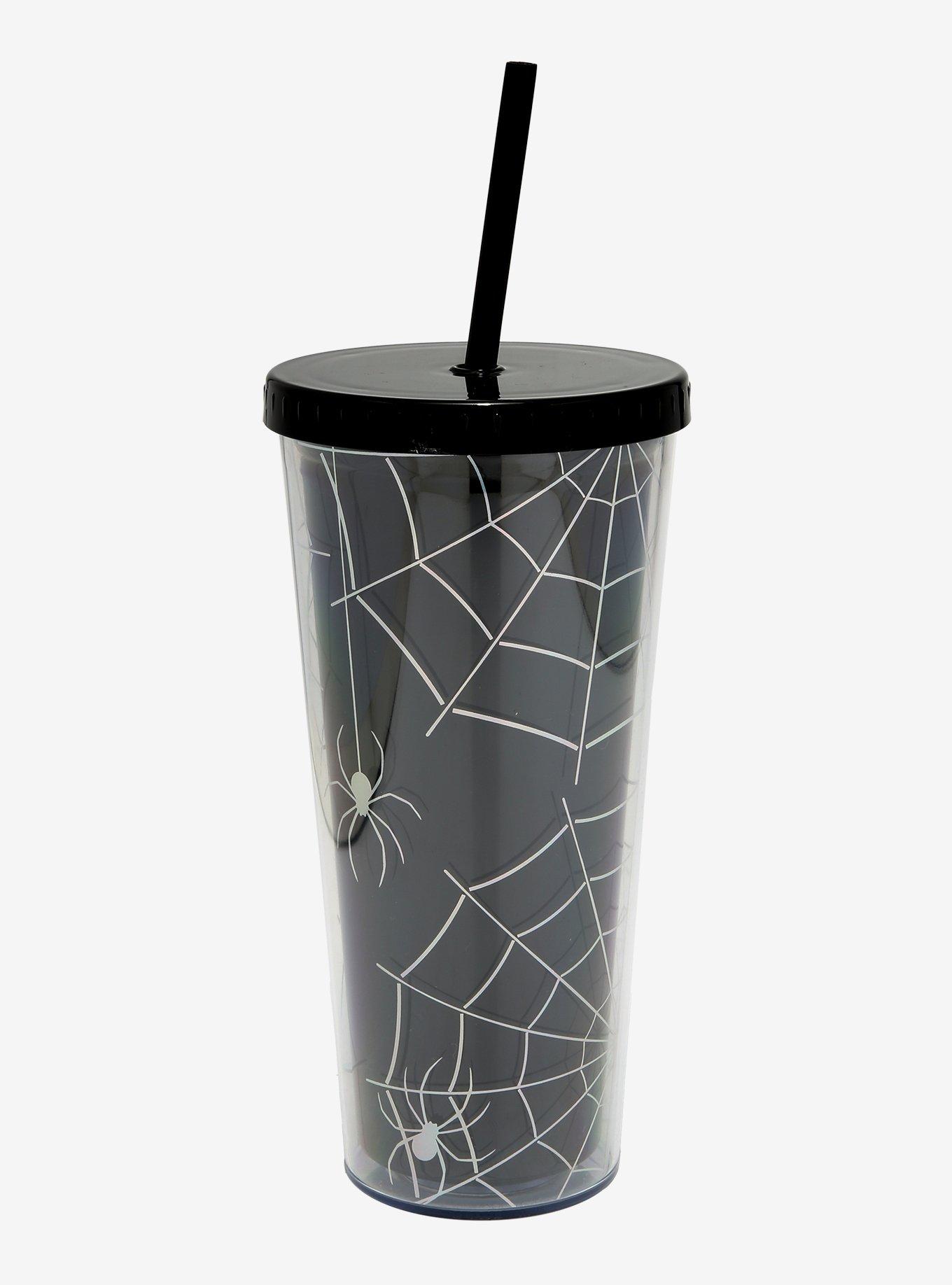 Spider Web Metallic Foil Acrylic Travel Cup, , hi-res