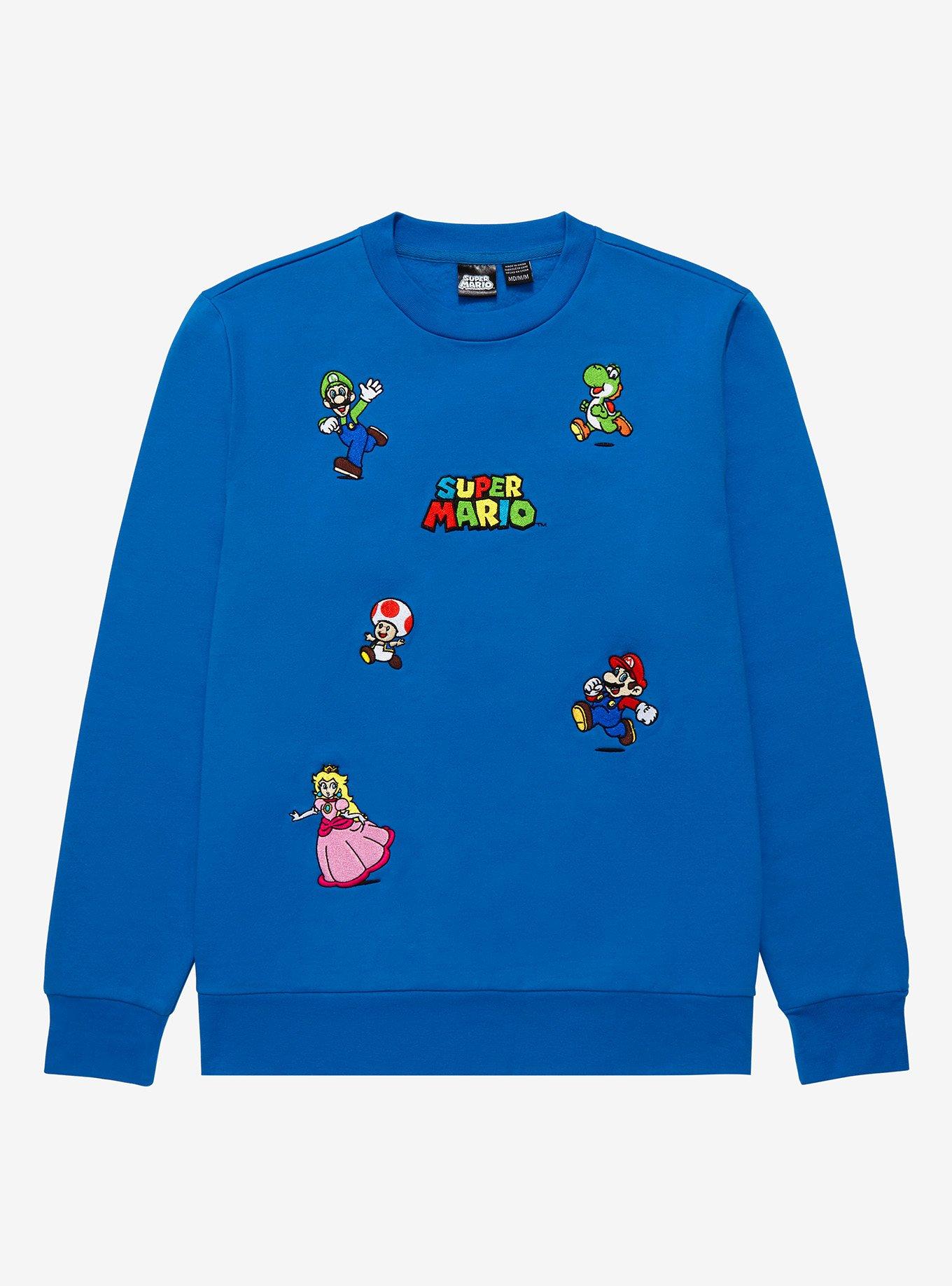 Nintendo Super Mario Bros. Characters Allover Print Crewneck - BoxLunch  Exclusive | BoxLunch