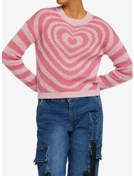 Pink Heart Girls Sweater, , hi-res