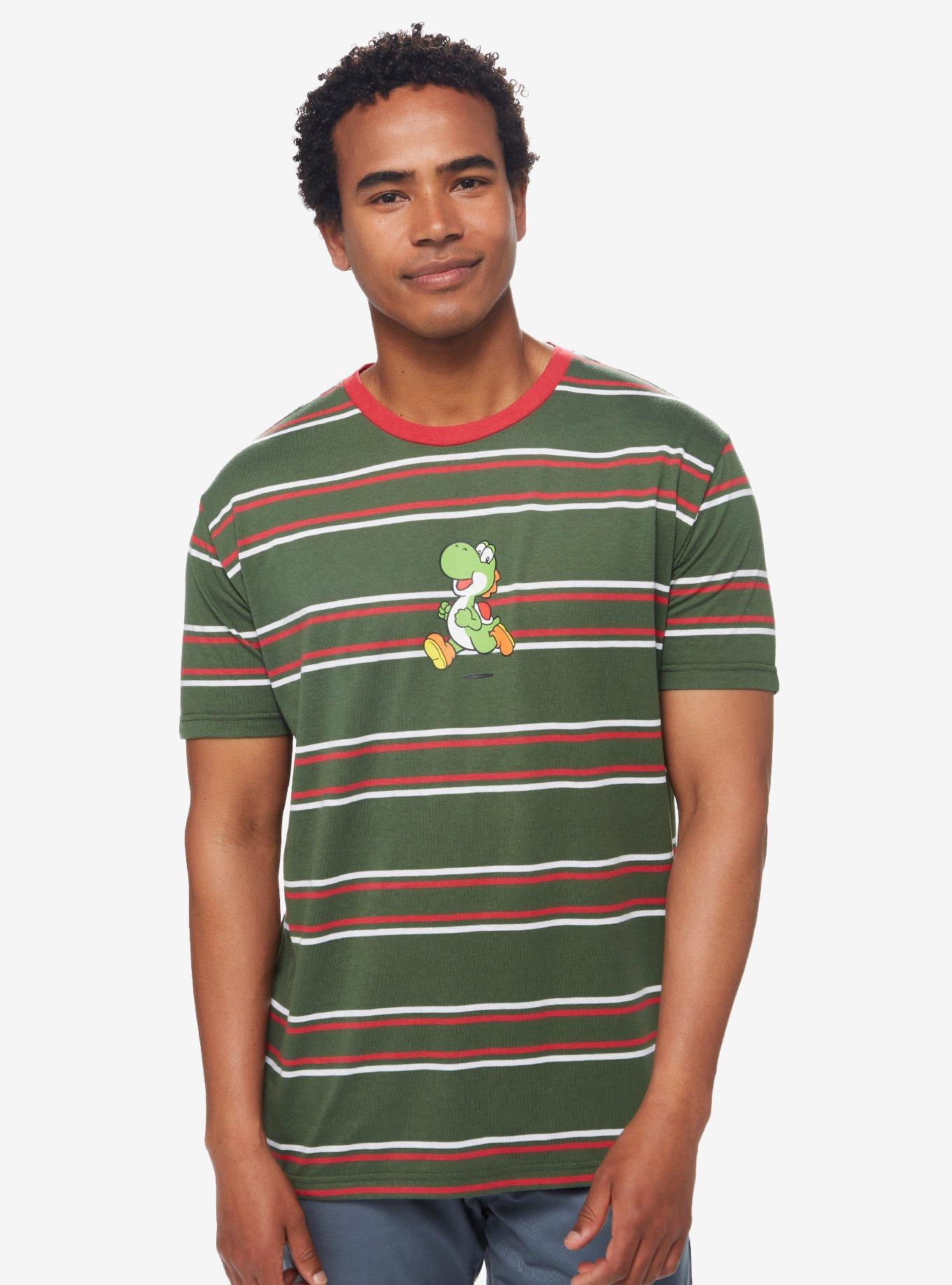 Nintendo Super Mario Bros. Yoshi Striped T-Shirt - BoxLunch Exclusive, MULTI STRIPE, hi-res