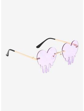 Purple Heart Drip Sunglasses, , hi-res