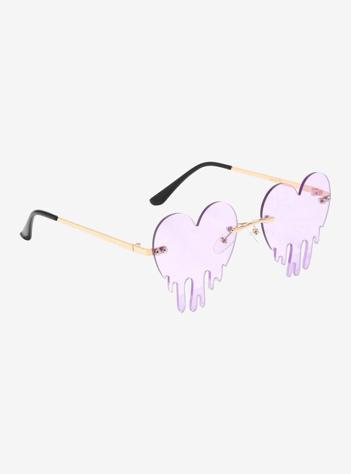 Purple Heart Drip Sunglasses, , hi-res