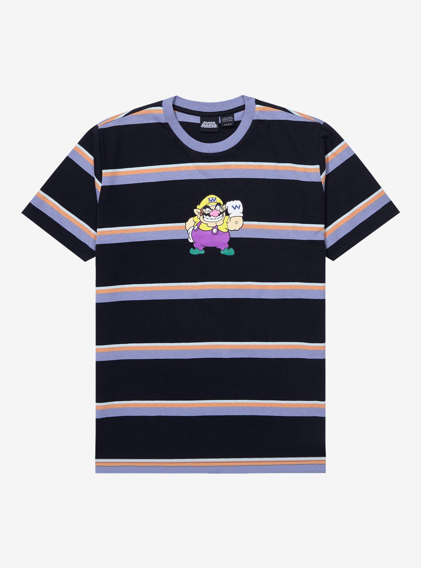 Nintendo Super Mario Bros. Wario Striped T-Shirt - BoxLunch Exclusive, MULTI STRIPE, hi-res