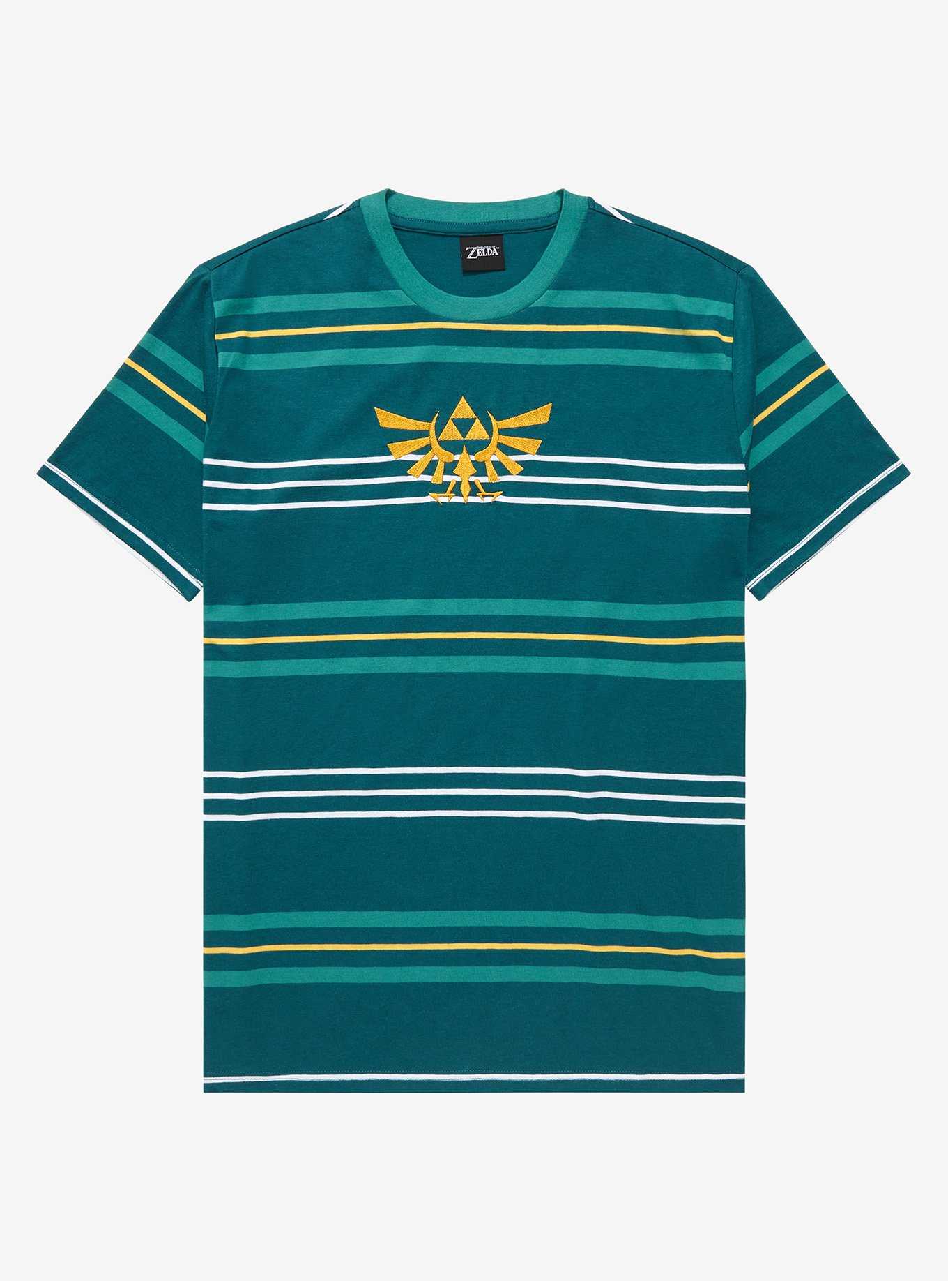 Nintendo Legend of Zelda Striped Crest T-Shirt - BoxLunch Exclusive, , hi-res
