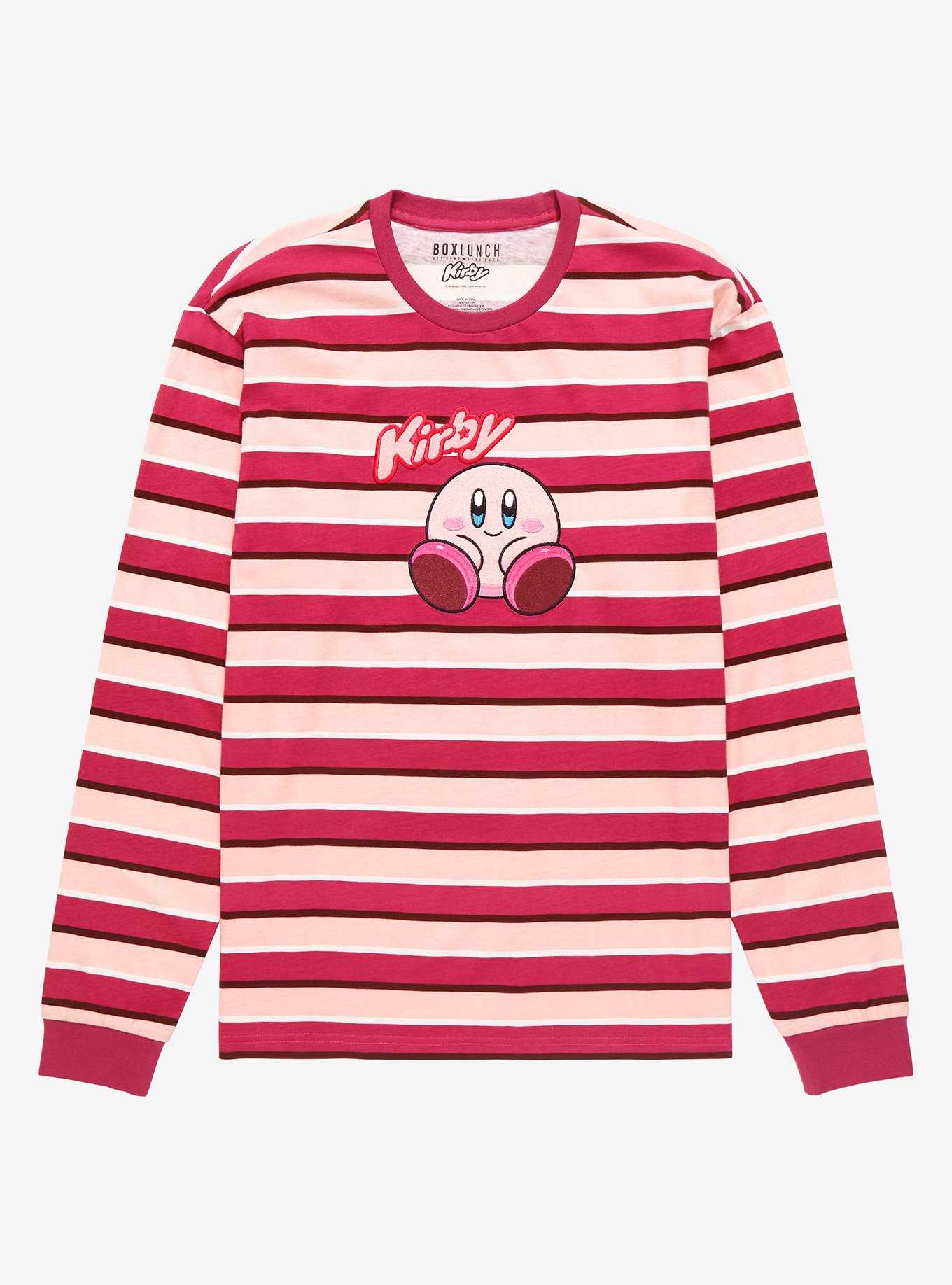 Nintendo Kirby Sitting Portrait Striped Long Sleeve T-Shirt - BoxLunch Exclusive, , hi-res