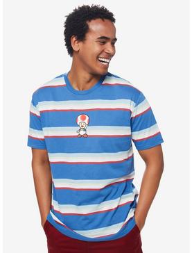 Plus Size Nintendo Super Mario Bros. Toad Striped T-Shirt - BoxLunch Exclusive, , hi-res