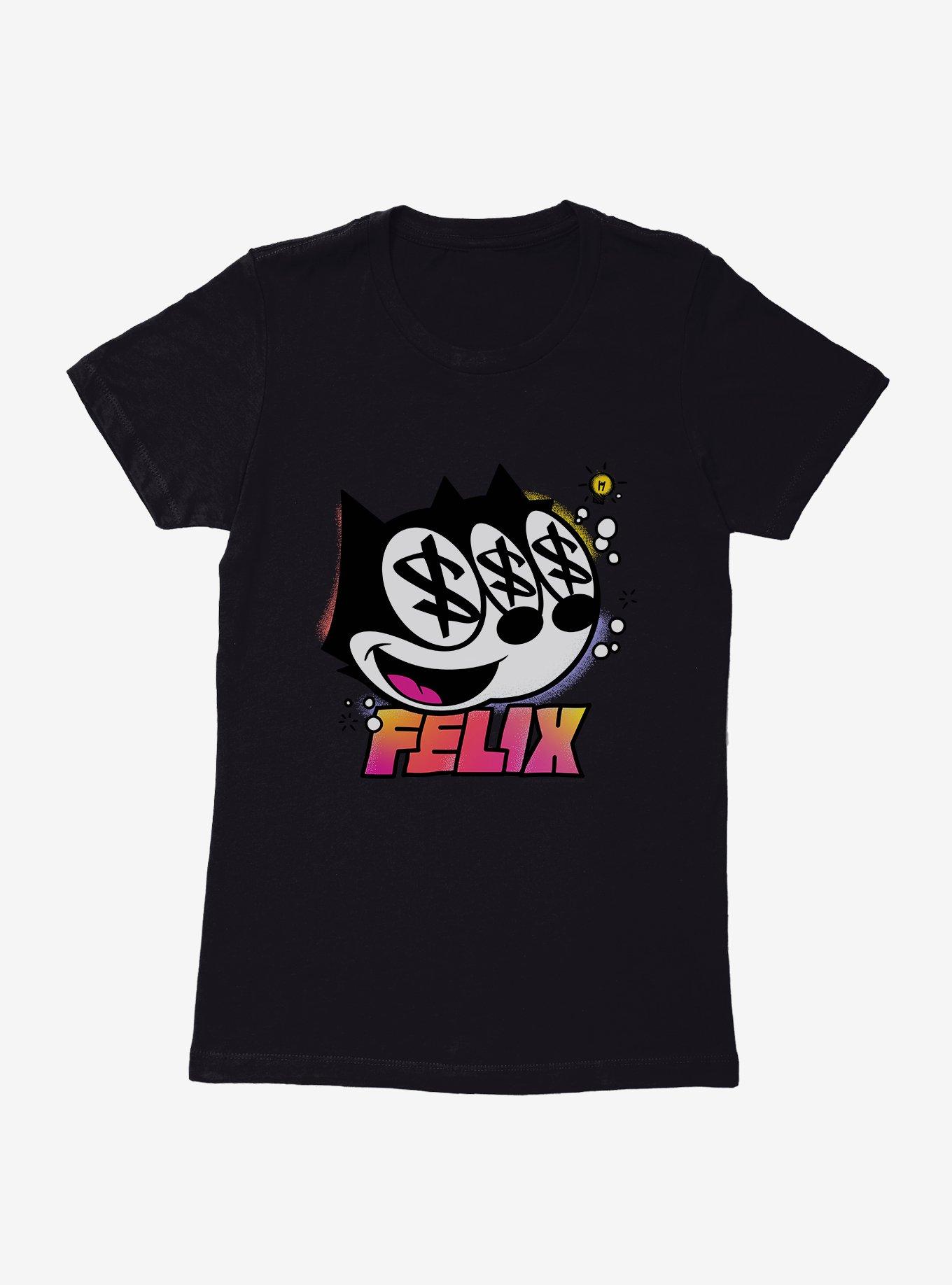 Felix The Cat Dollar Signs Womens T-Shirt, , hi-res