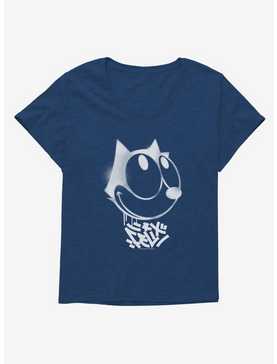 Felix The Cat Graffiti Art Smiling Felix Womens T-Shirt Plus Size, , hi-res