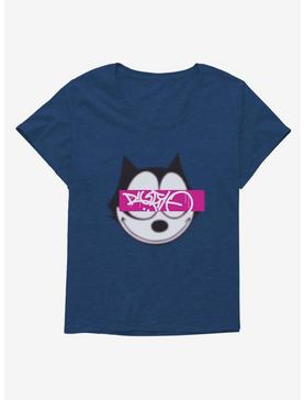 Plus Size Felix The Cat Graffiti Art Text Box Womens T-Shirt Plus Size, , hi-res