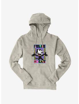 Felix The Cat 90s Checkers Graphic Hoodie, OATMEAL HEATHER, hi-res