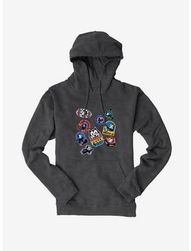 Felix The Cat Sticker Collection Hoodie, CHARCOAL HEATHER, hi-res