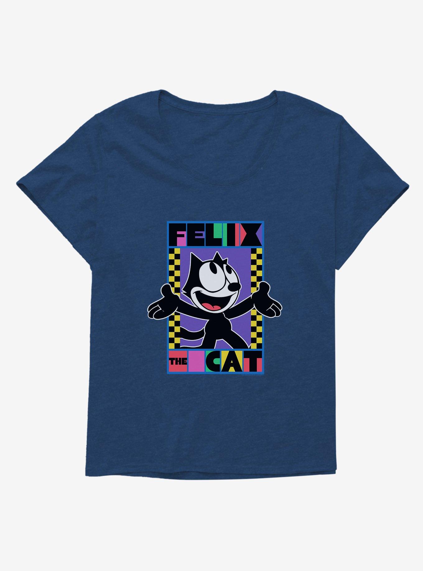 Felix The Cat 90s Checkers Graphic Girls T-Shirt Plus