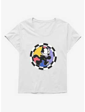 Felix The Cat Circular Checkers Girls T-Shirt Plus Size, , hi-res