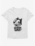 Felix The Cat Graffiti Art All Smiles Felix Girls T-Shirt Plus Size, WHITE, hi-res