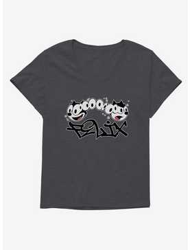 Felix The Cat Split Personality Graffiti Art Girls T-Shirt Plus Size, , hi-res