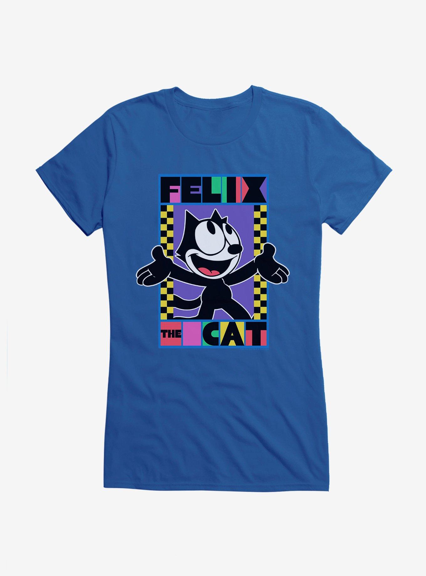 Felix The Cat 90s Checkers Graphic Girls T-Shirt, , hi-res