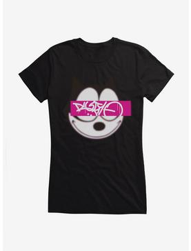 Felix The Cat Graffiti Art Text Box Girls T-Shirt, , hi-res